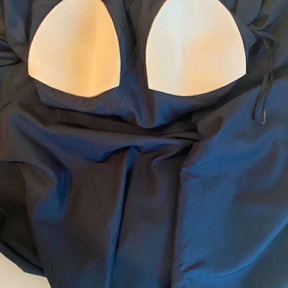 Watters & Watters Halter Top Fleurette Gown Navy Size 16W - Picture 9 of 12